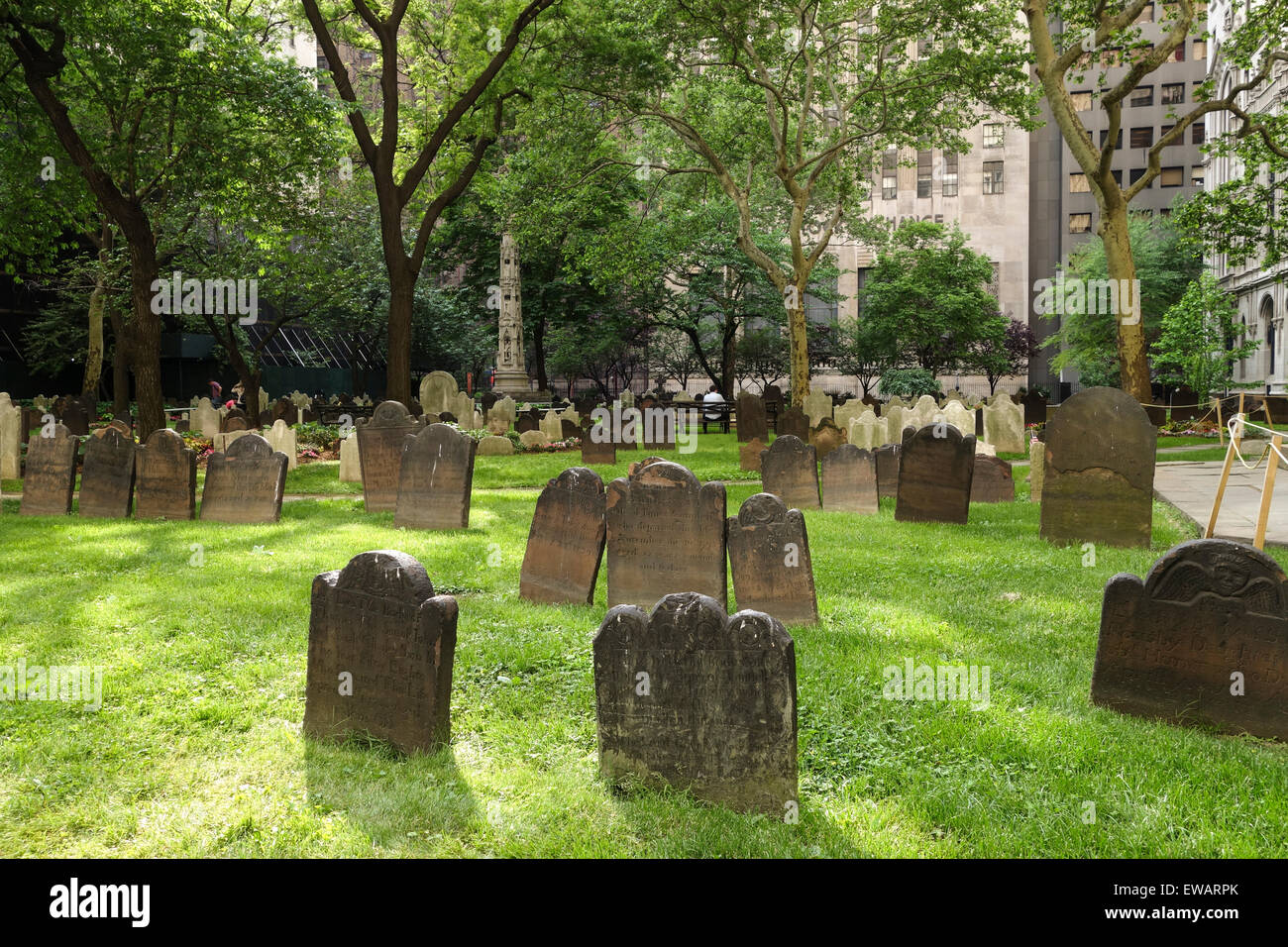 Tumbas en la Iglesia de la Santísima Trinidad, Cementerio en Manhattan