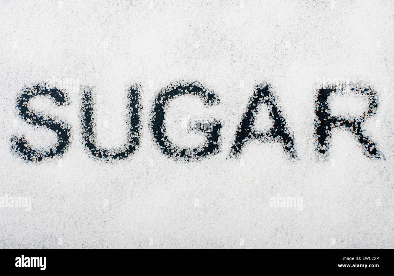 Concepto de alimentos insalubres - Azúcar. Foto de stock