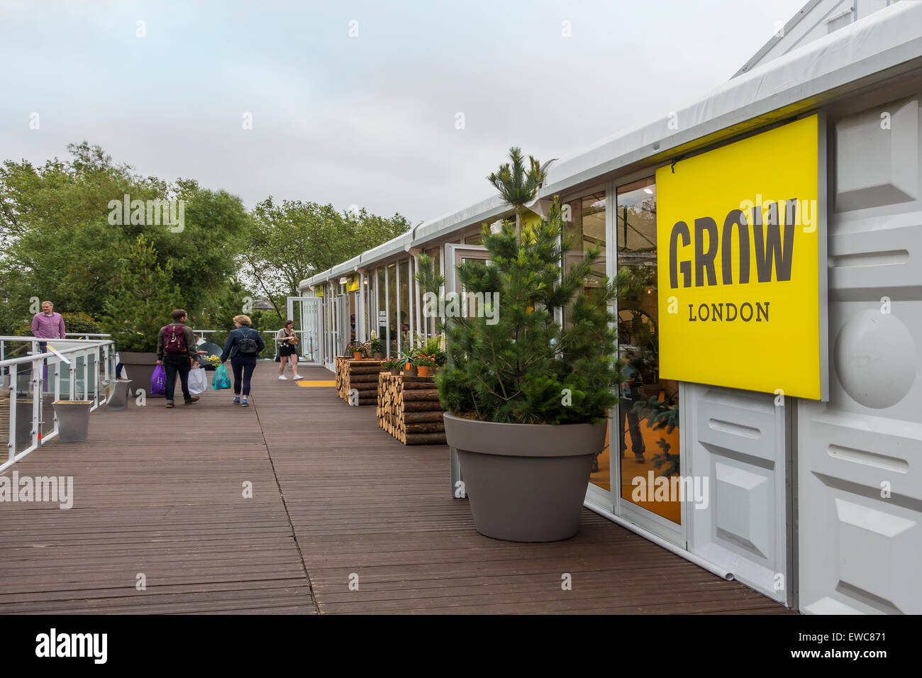 Crecer en la Feria de Londres Hampstead Planta y exposición de diseño de jardín Foto de stock