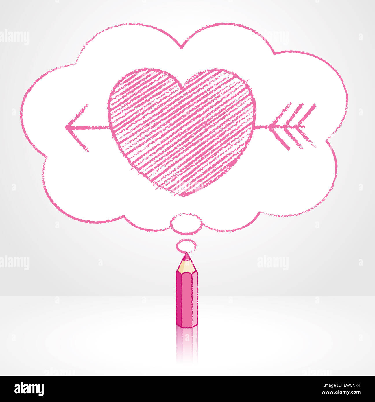 Dibujo Amor Corazon Deseo Flecha Burbuja Fotos E Imagenes De Stock Alamy