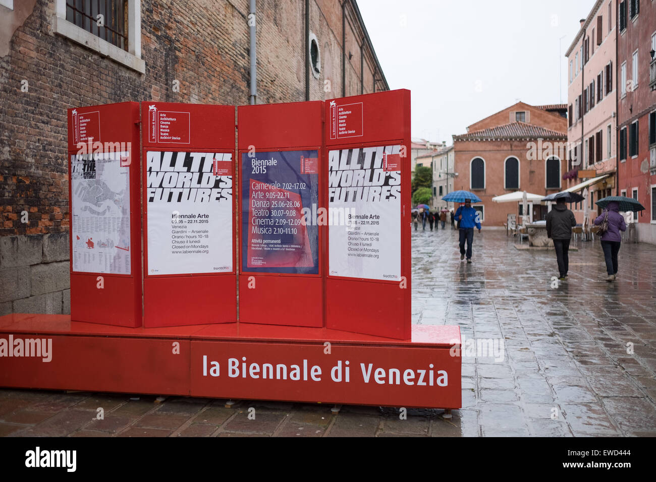 Bienal de Venecia 2015. Señal de entrada. Foto de stock