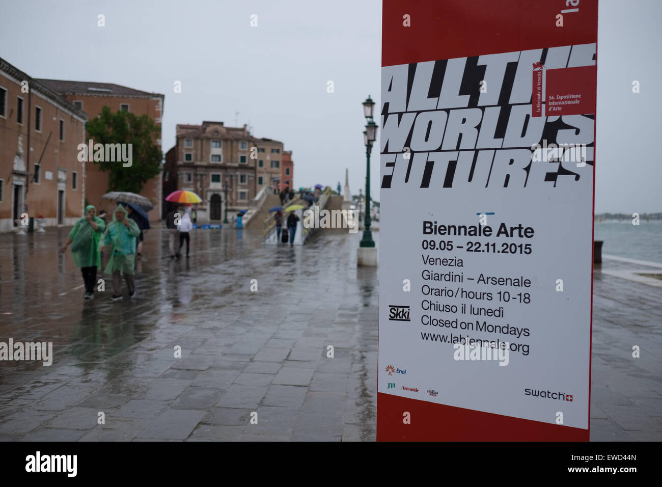 Bienal de Venecia 2015. Señal de entrada. Foto de stock