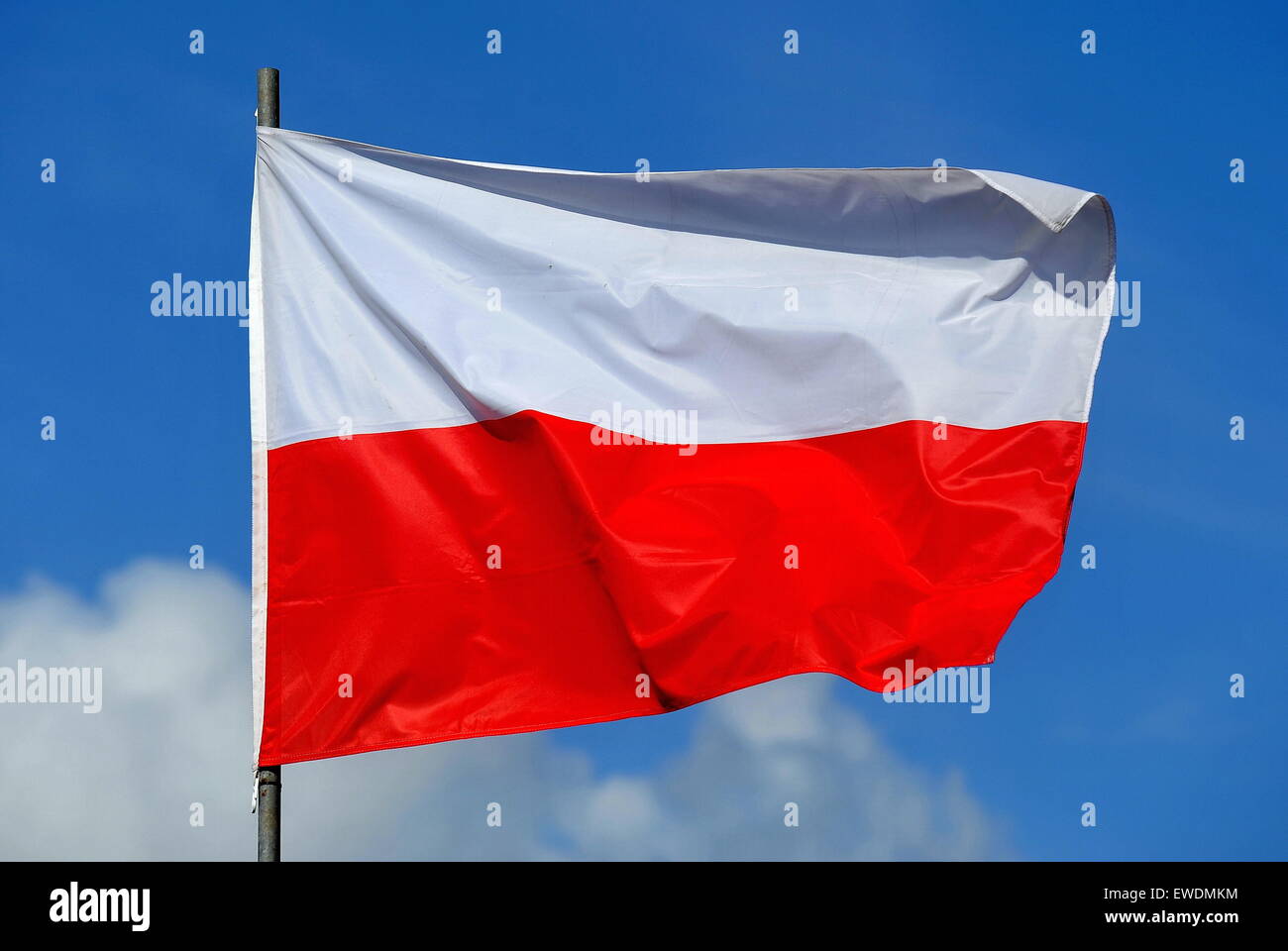 polvo Lo anterior Lluvioso Bandera polaca, Polonia Fotografía de stock - Alamy