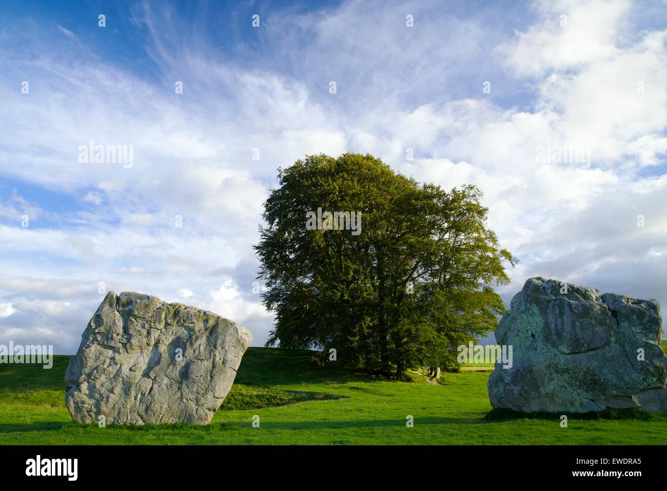 Círculo de piedra megalítica, Avebury, Wiltshire, Inglaterra. Reino Unido, GB Foto de stock