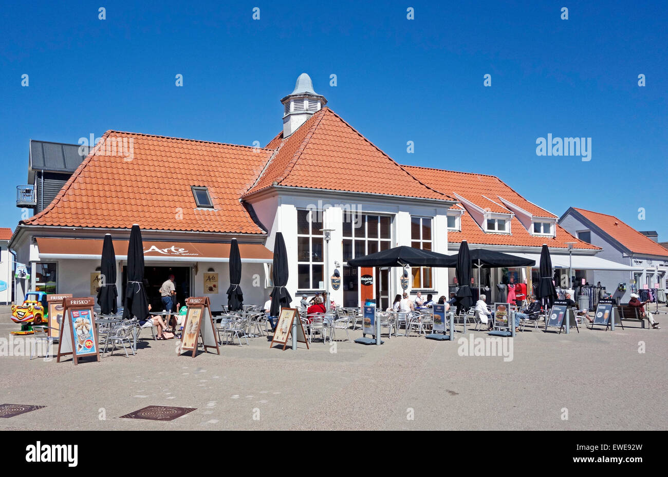 Restaurante en Løkken de Jutlandia, Dinamarca Foto de stock