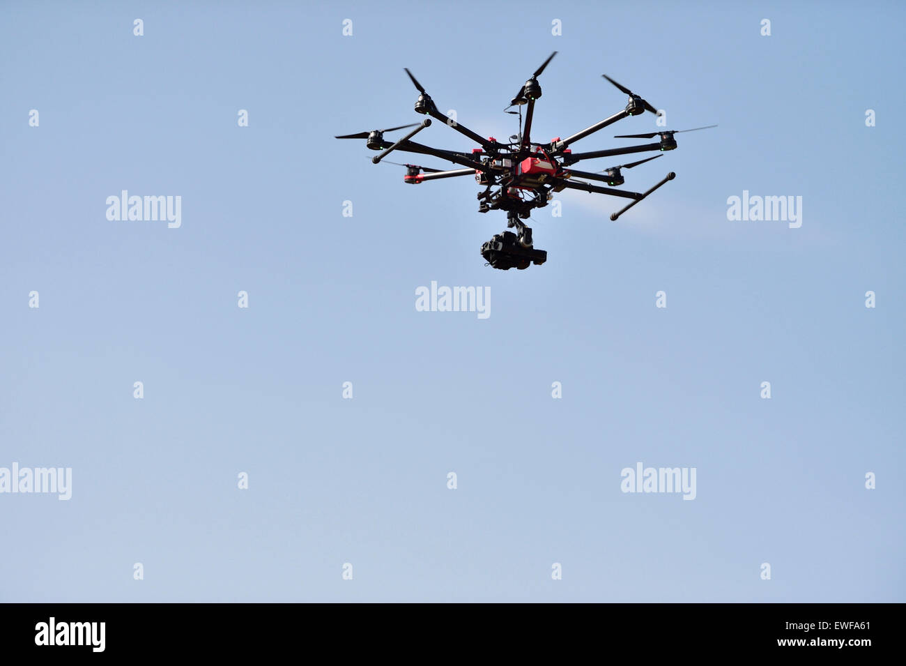 UAV en vuelo Foto de stock