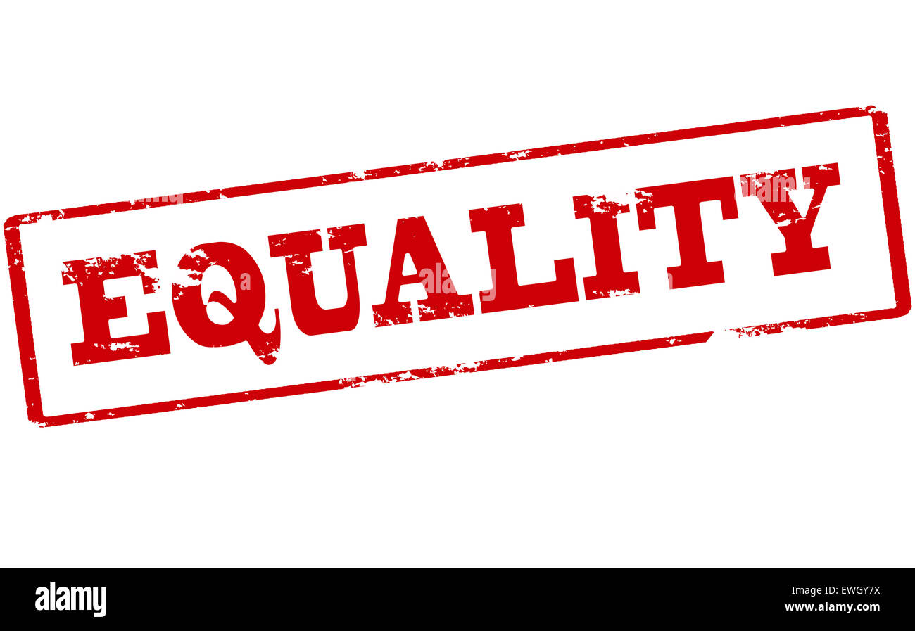 Sello de caucho con la palabra igualdad dentro, ilustración vectorial Foto de stock