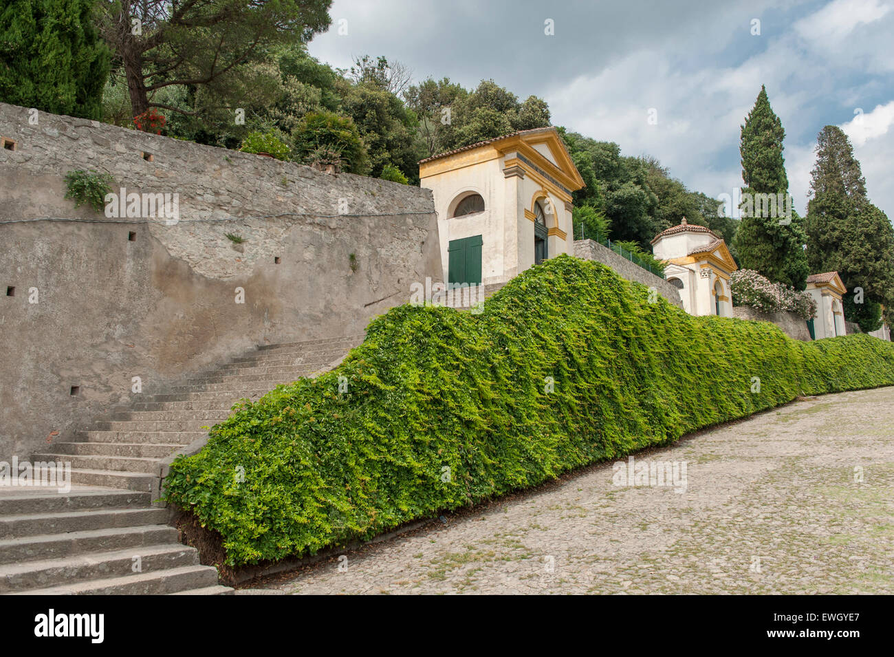 Santuario Giubilare delle Sette Chiese, la ruta jacobea de siete capillas en Monselice, Veneto, Italia Foto de stock