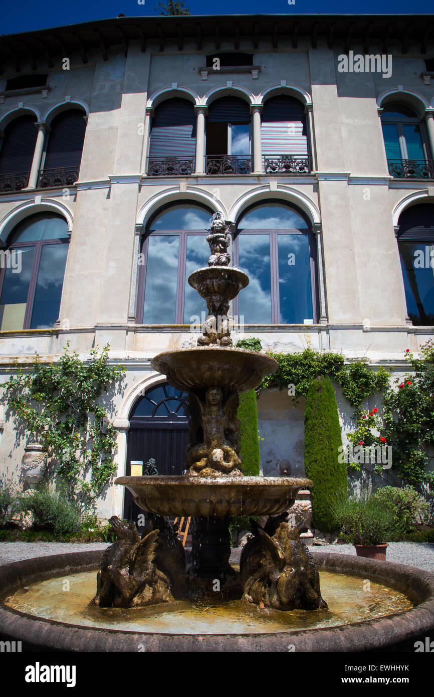 Villa Monastero en Varenna, el Lago de Como, Italia Foto de stock