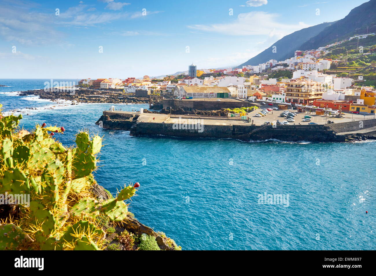 Puerto de la Cruz, Tenerife, Islas Canarias, España Foto de stock