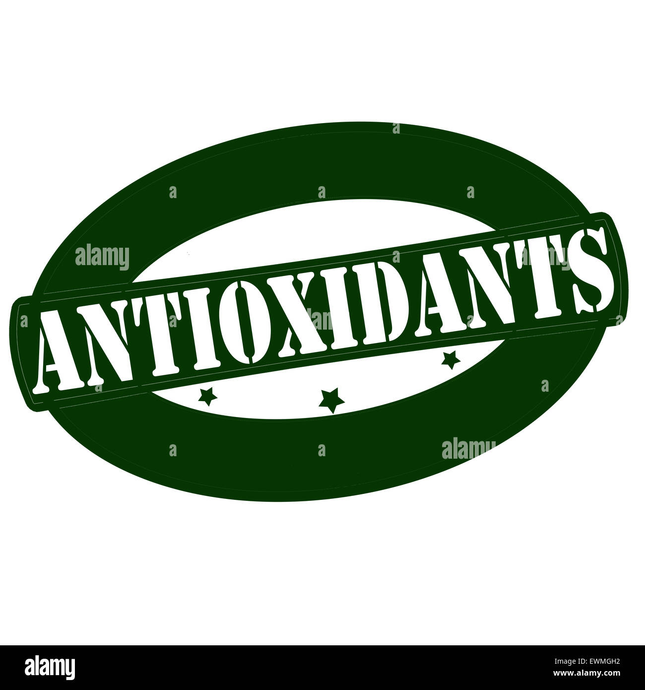 Sello con word antioxidantes dentro, ilustración Foto de stock
