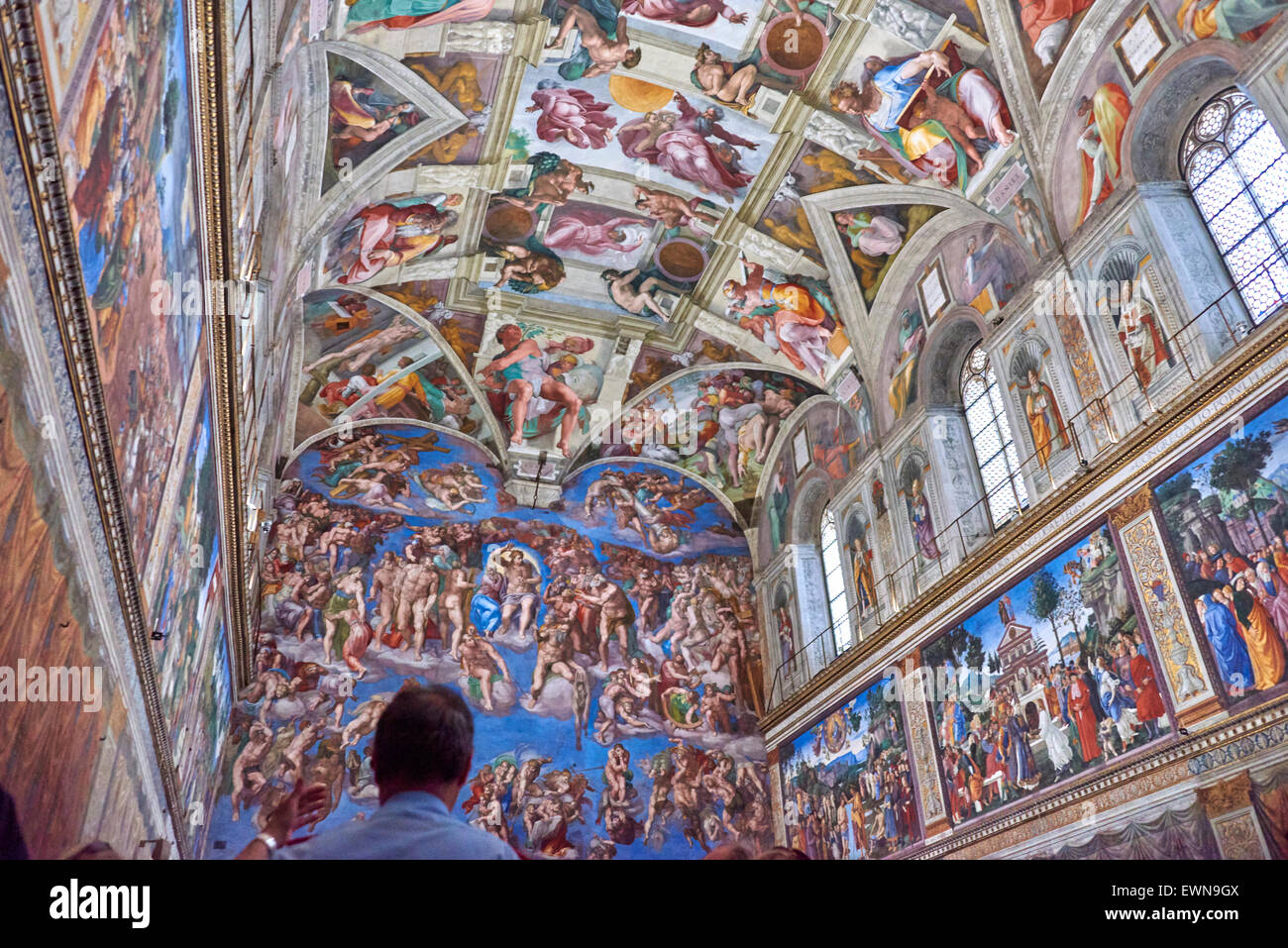 La Capilla Sixtina es una capilla en el Palacio Apostólico, residencia oficial del Papa, en la Ciudad del Vaticano Foto de stock
