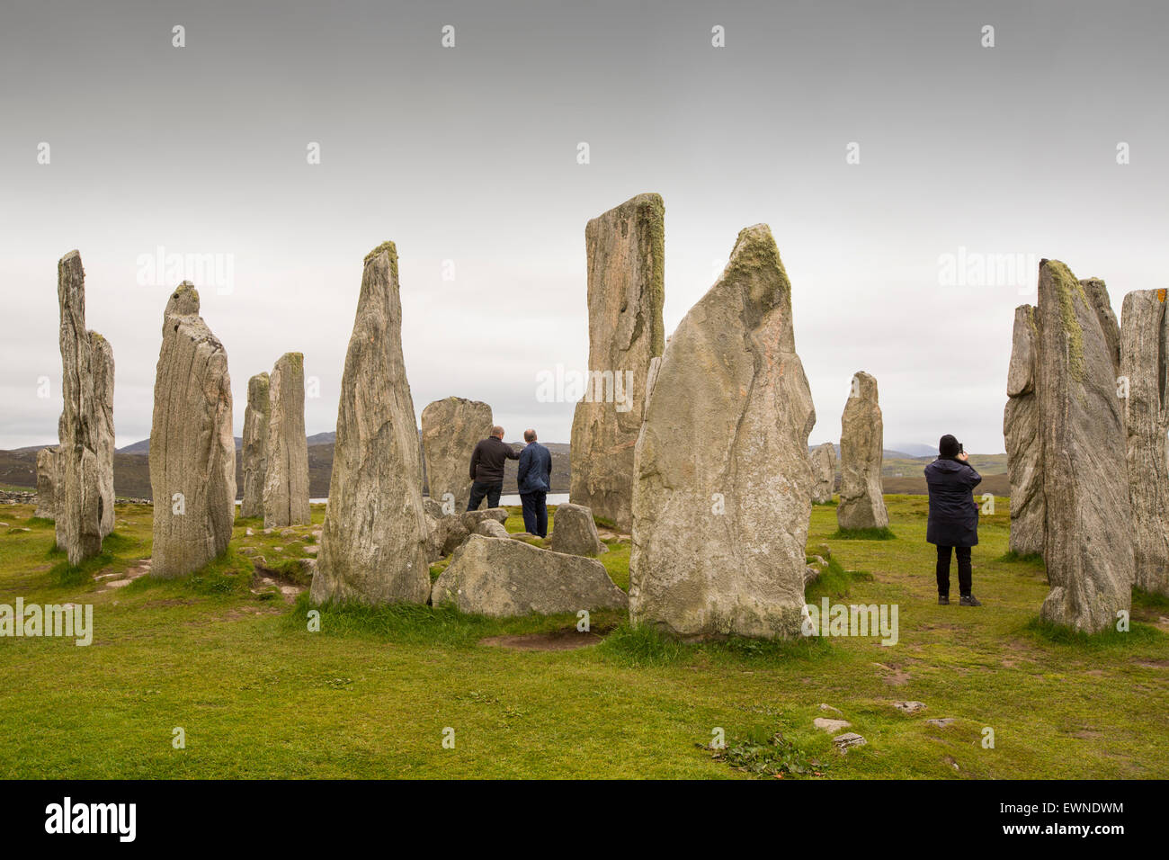 Callanish Standing Stones y círculo de piedra de la isla de Lewis cerca de Stornoway, Outer
