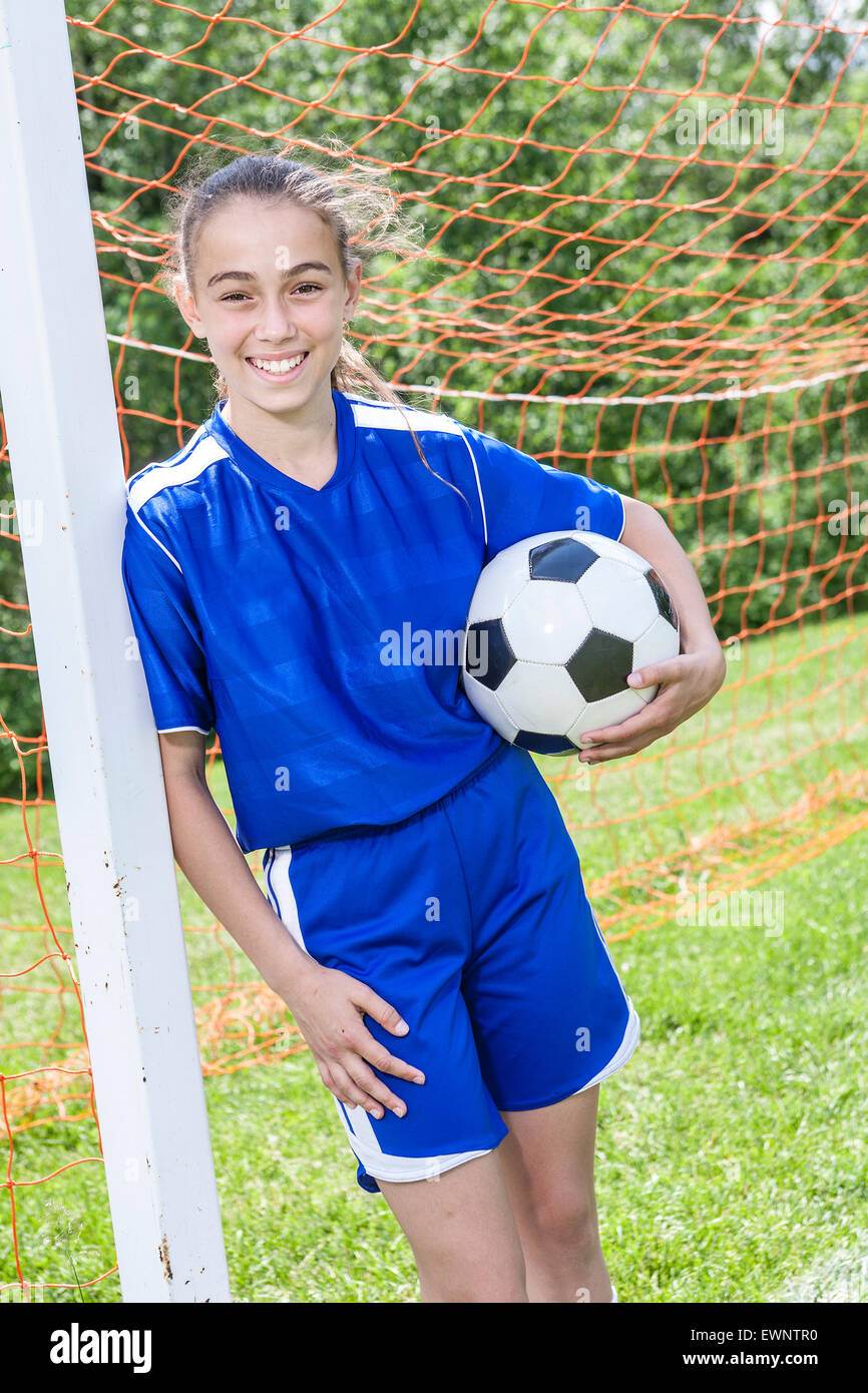 Teen Youth Soccer Foto de stock