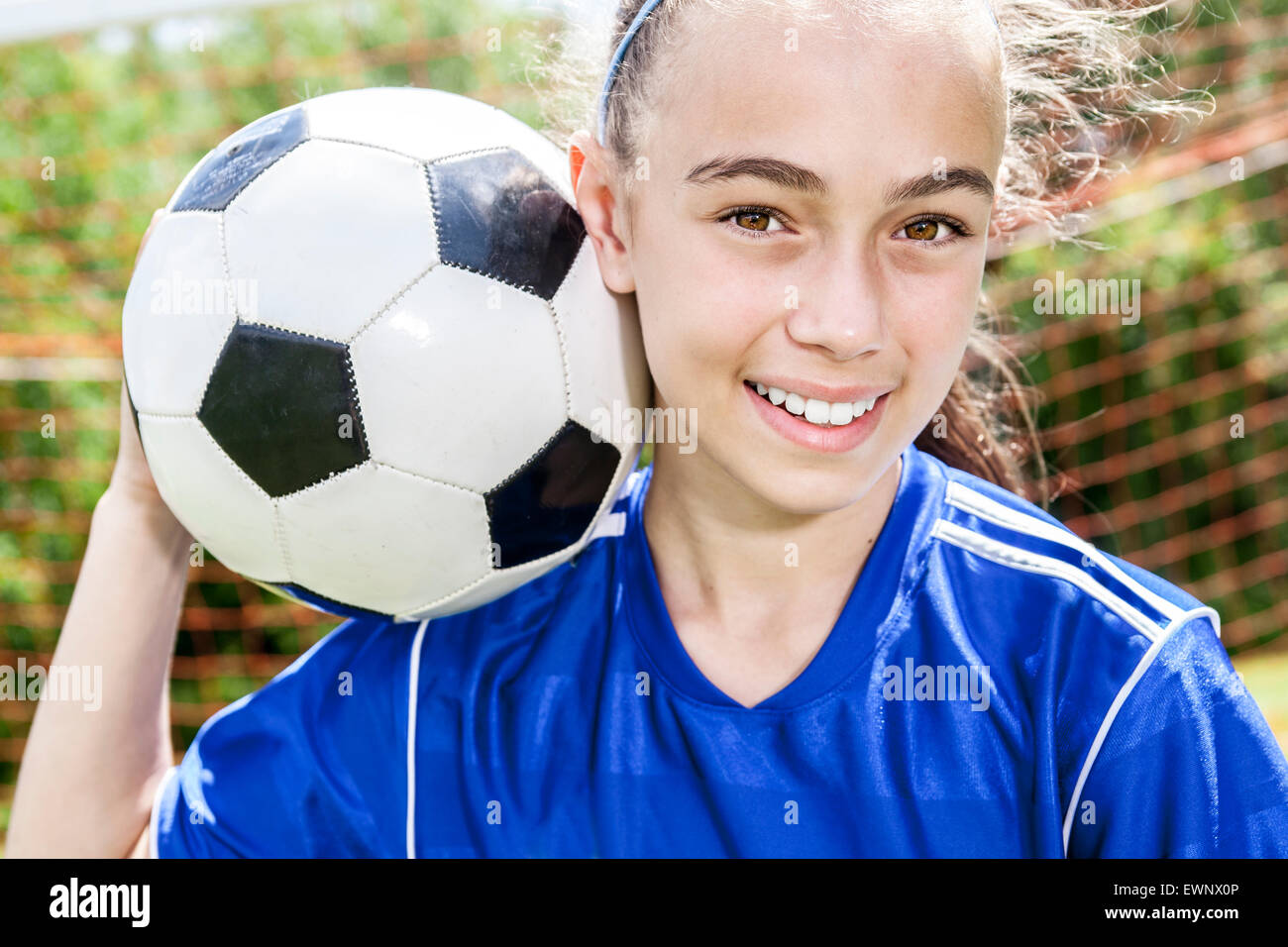 Teen Youth Soccer Foto de stock