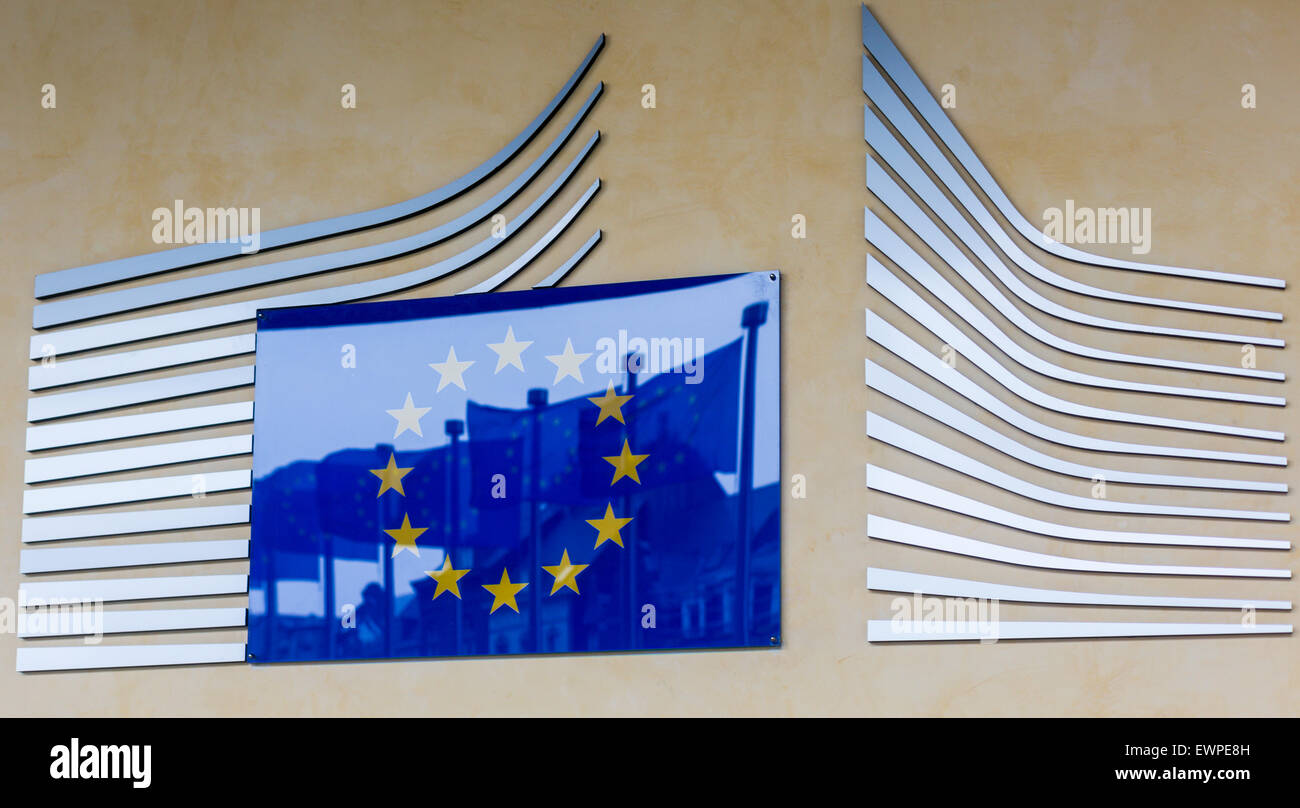 Edificio de la Comisión Europea, Bruselas, Bélgica Foto de stock