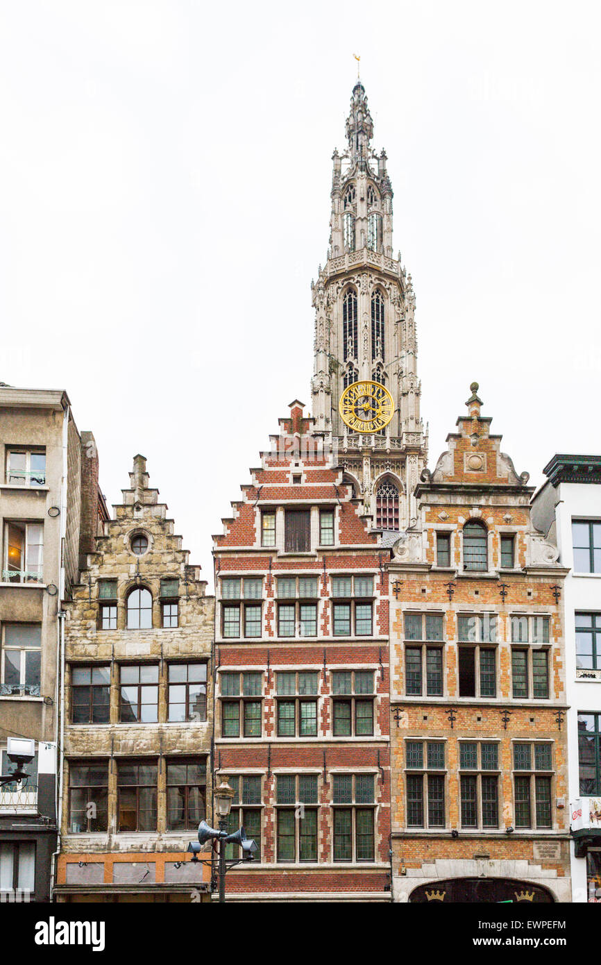 El barrio histórico, Antwerp, Bélgica. Foto de stock