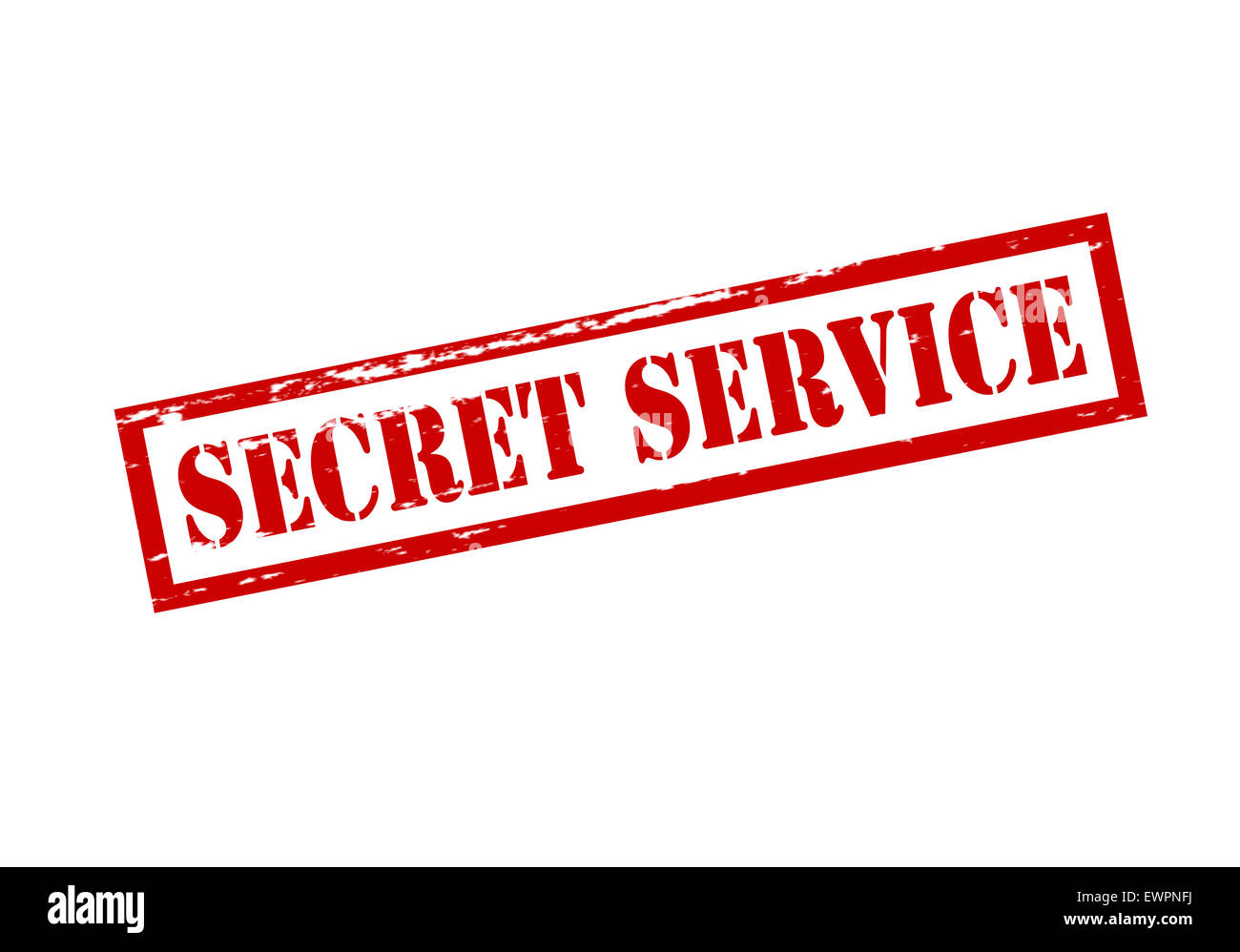 Sello de caucho con texto dentro del servicio secreto, ilustración Foto de stock