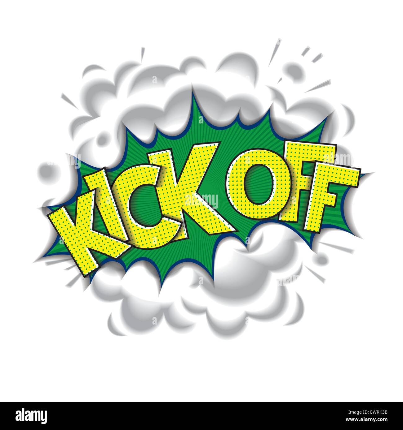 Kick Off Pop Art Burbujas De Voz Cartoon Comic Art Con