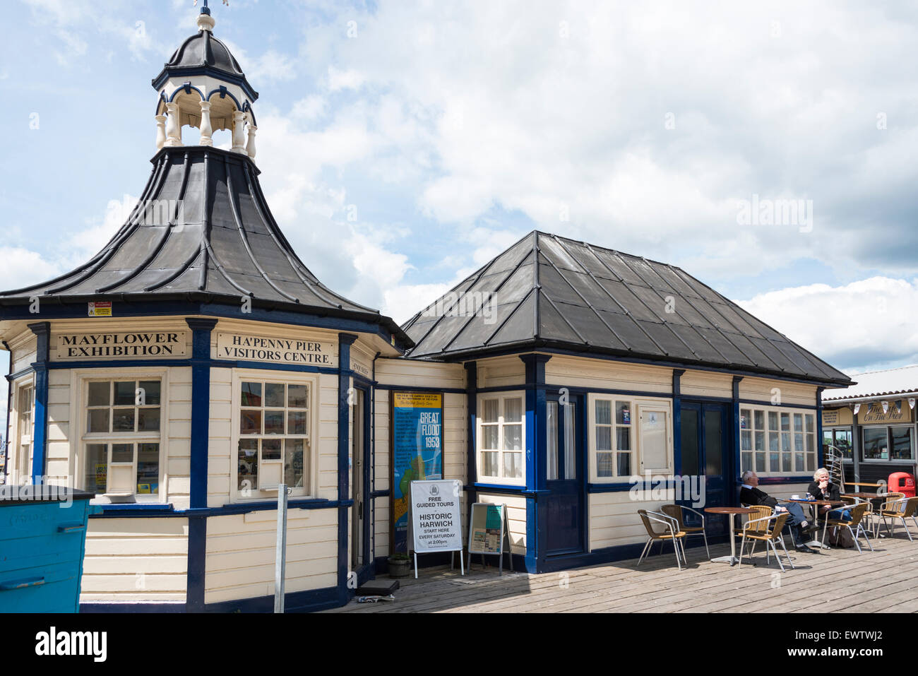 Ha'Penny Pier Visitors Center, Harwich, Essex, Inglaterra, Reino Unido Foto de stock