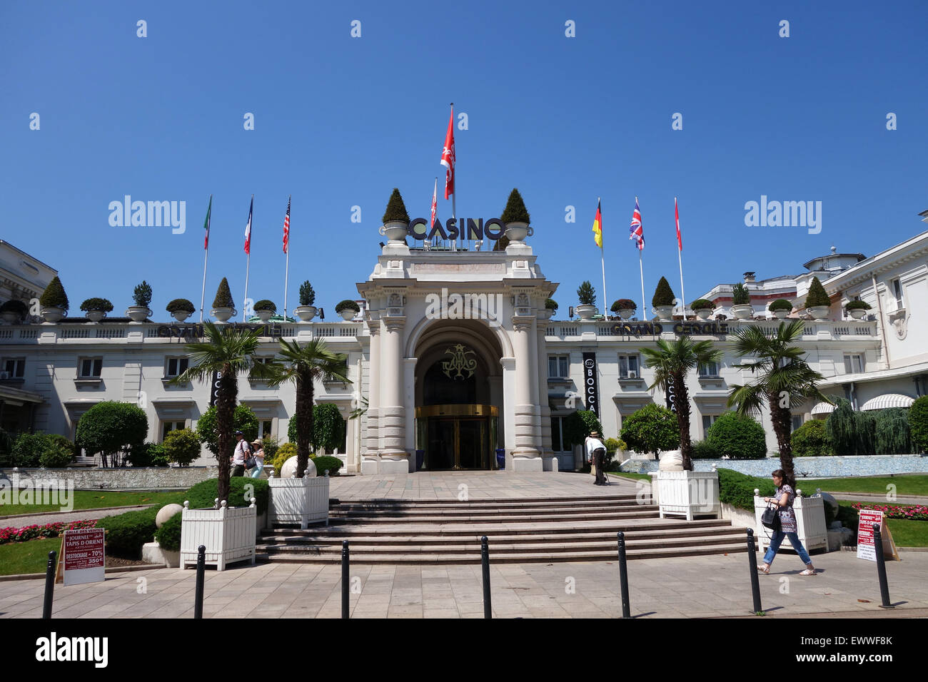 Aix-les-Bains Casino en Rhone Alpes, Francia Foto de stock
