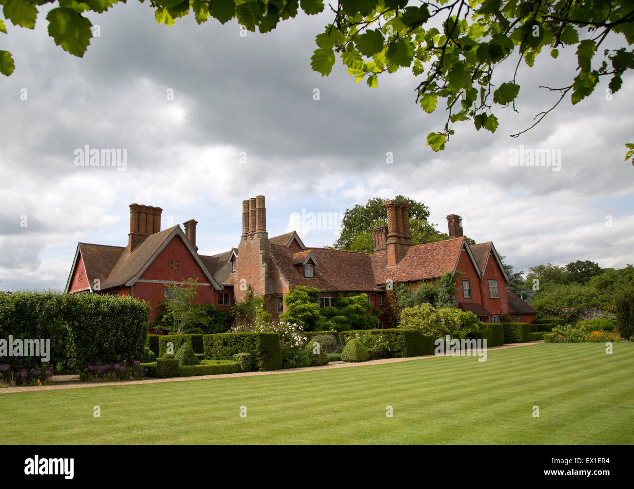 Casa y Jardines Wyken Hall, en Suffolk, Inglaterra, Reino Unido. Foto de stock