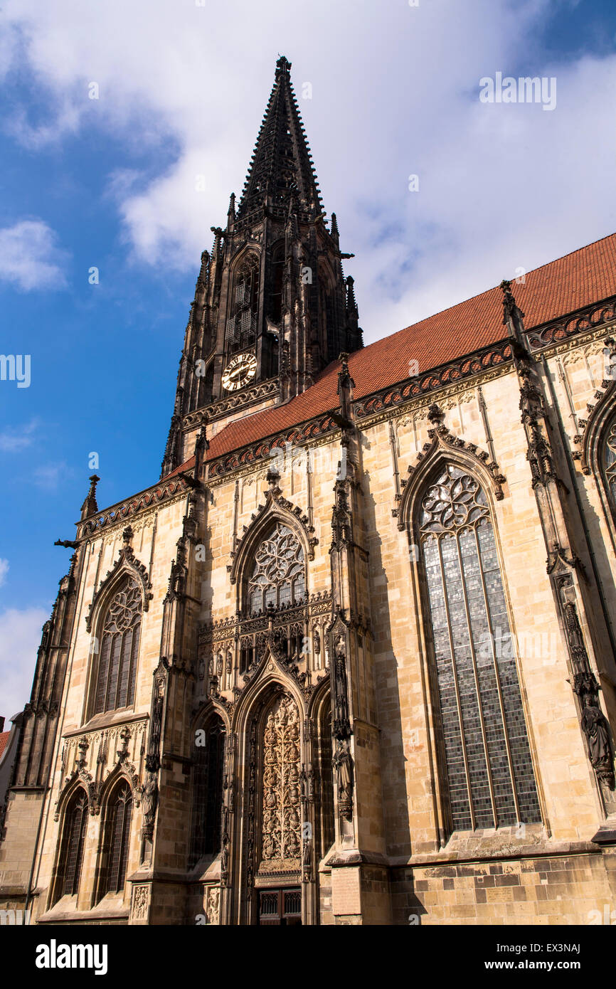 DEU, en Alemania, en Renania del Norte-Westfalia, Münster, la iglesia Lamberti. DEU, Deutschland, Nordrhein-Westfalen, Münster, die Lambe Foto de stock