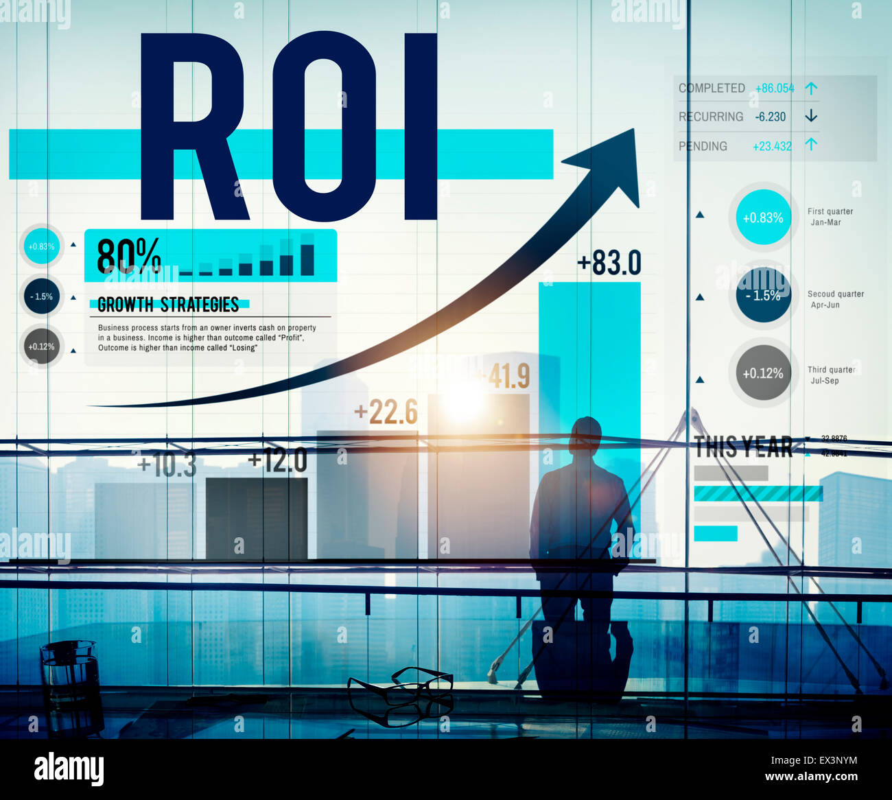 Retorno de la inversión de Gestión Financiera concepto de ingresos Foto de stock