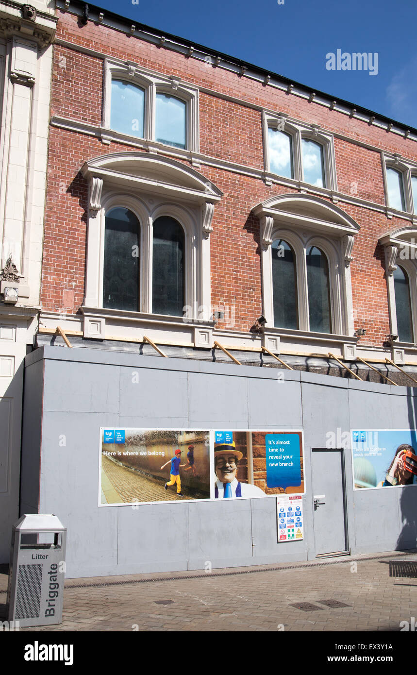 Nueva sucursal bancaria de Yorkshire en construcción en Briggate, Leeds Foto de stock