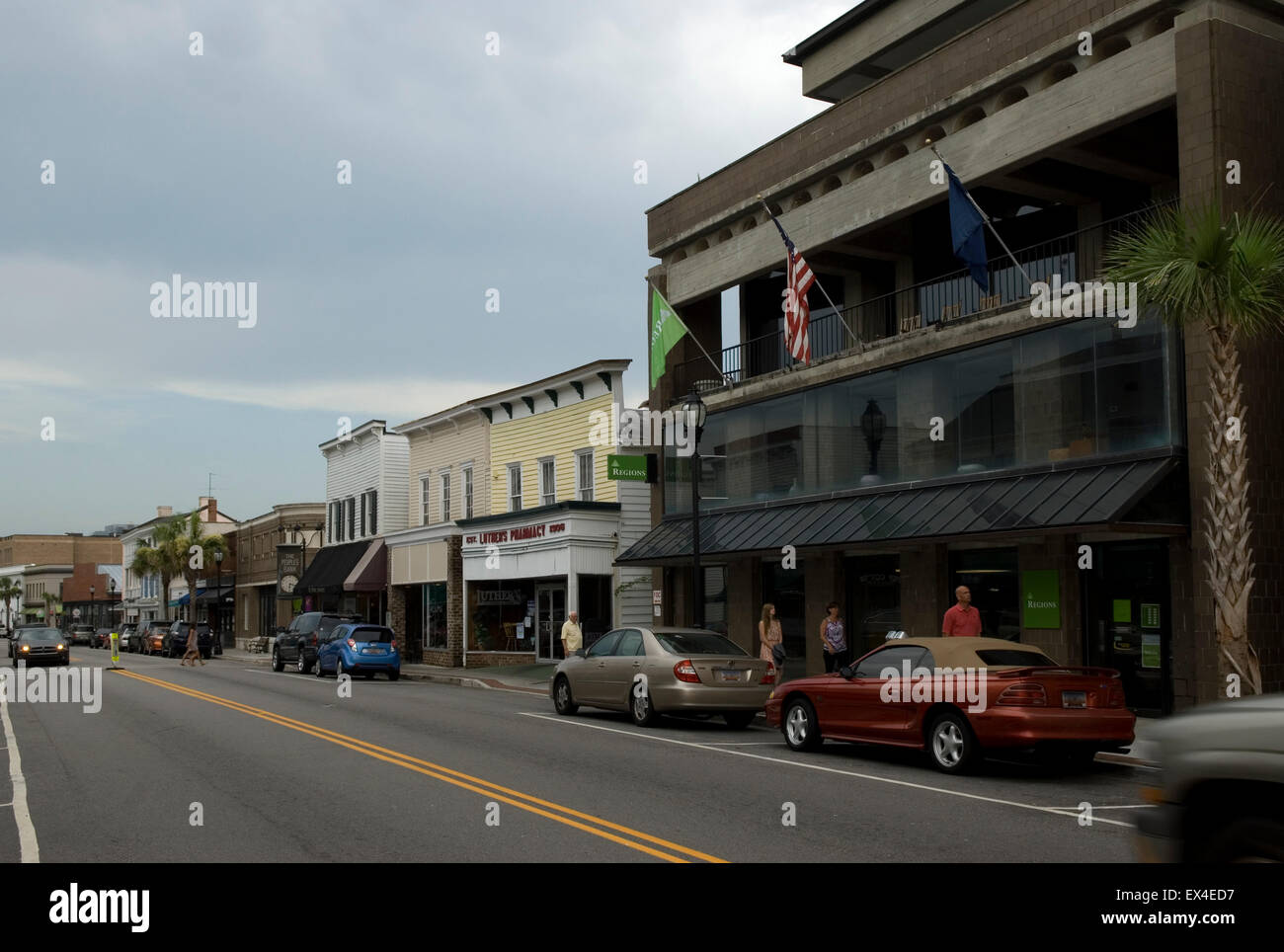 Bay Street Beaufort South Carolina USA Foto de stock