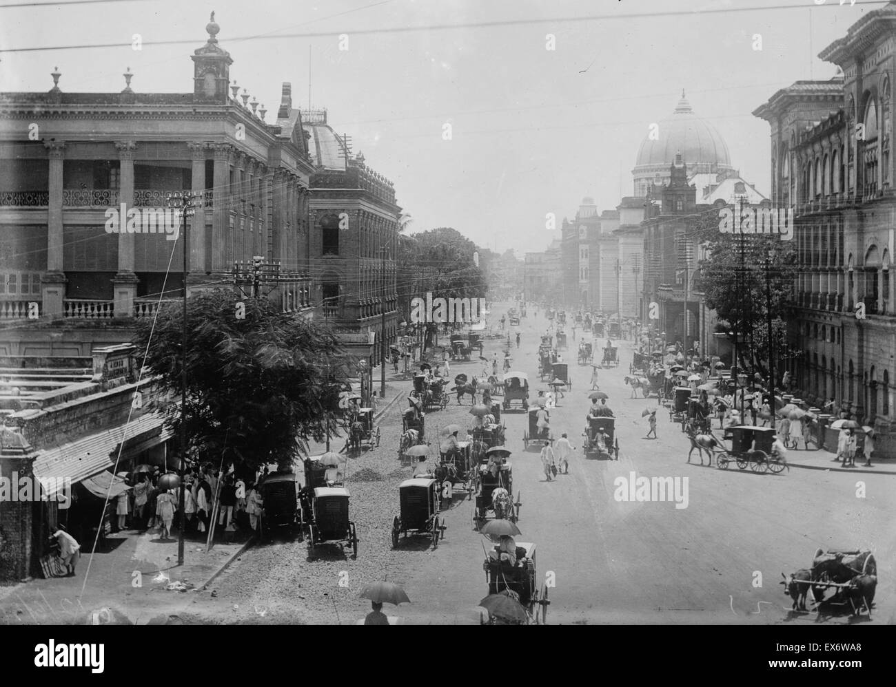 Barrio europeo, Calcuta, India. 1922. . Foto de stock