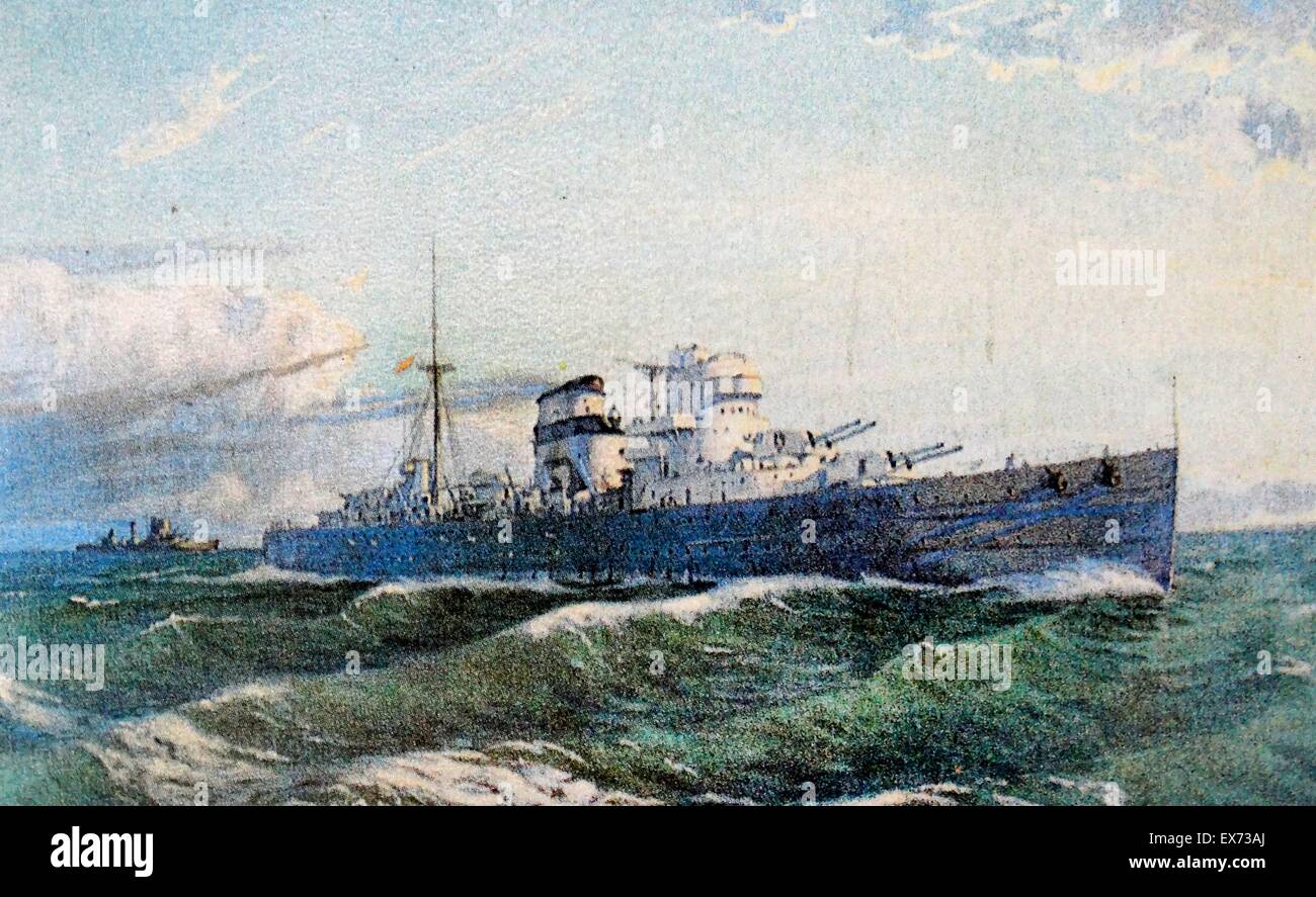 El crucero naval española de las Islas Baleares, Canarias-class HEAVY  CRUISER vio servicio durante la Guerra Civil Española, cuando fue  torpedeado y hundido por los destructores de la Marina Republicano Español  durante