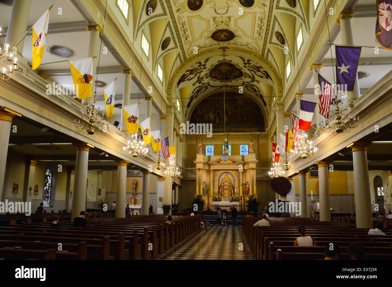 La Catedral de St. Louis (New Orleans) la catedral católica más antigua en América catedral Saint-Louis en Nueva Orleans, Luisiana Foto de stock