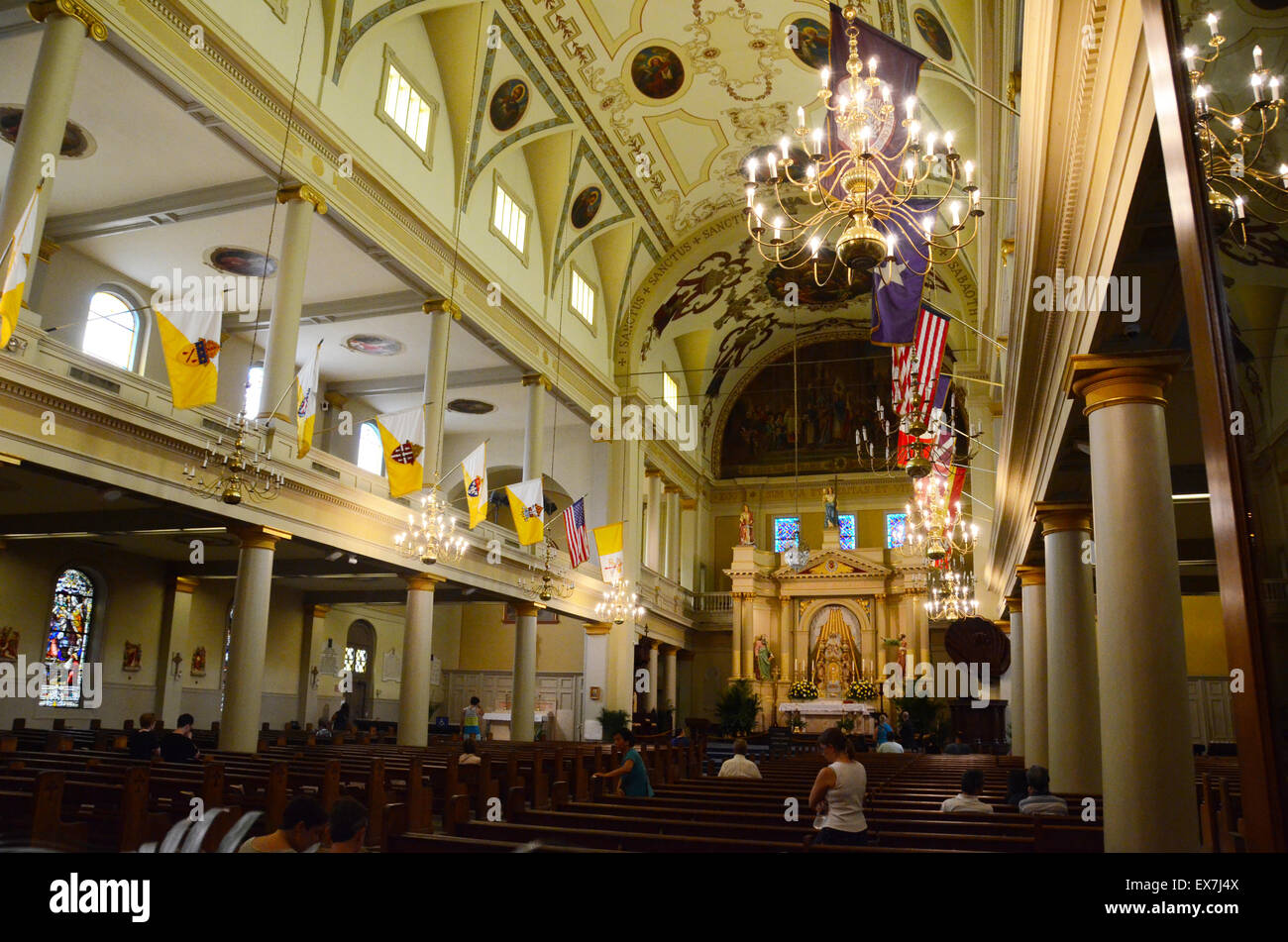 La Catedral de St. Louis (New Orleans) la catedral católica más antigua en América catedral Saint-Louis en Nueva Orleans, Luisiana Foto de stock