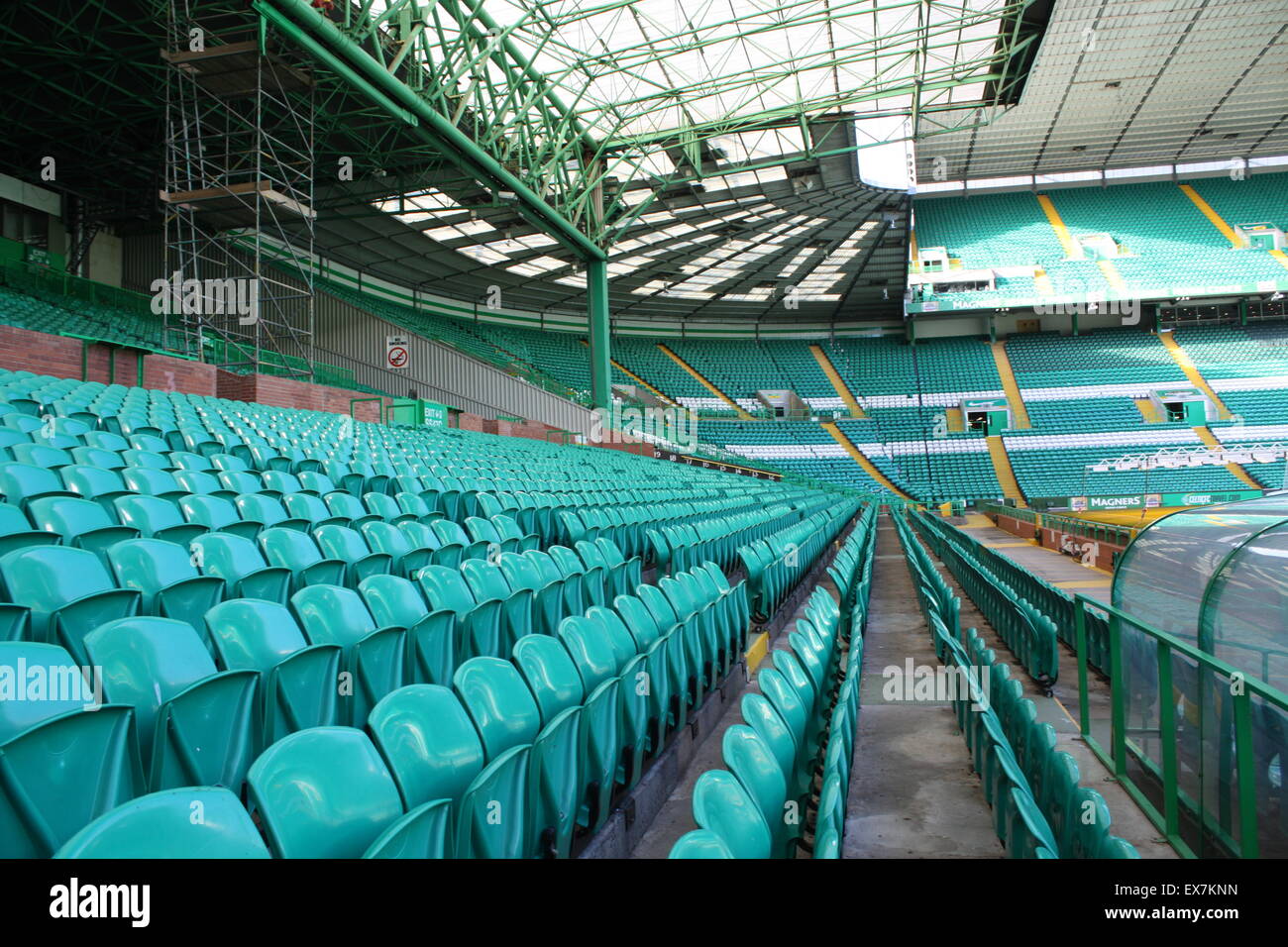 Celtic Park, hogar de los Celtic FC. Foto de stock