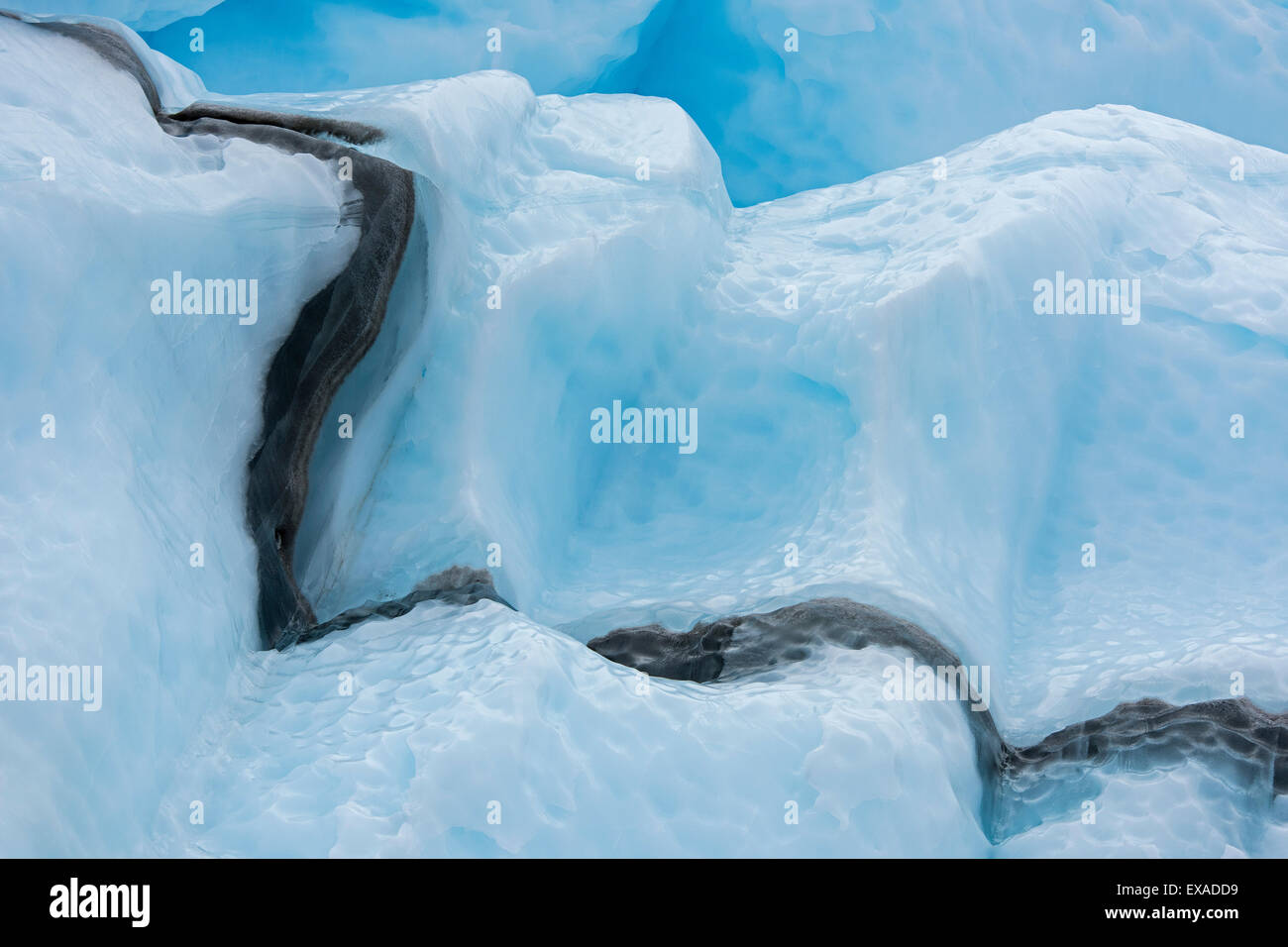 Iceberg detalle, Kejser Franz Joseph Fjord, al noreste del Parque Nacional de Groenlandia, Groenlandia Foto de stock