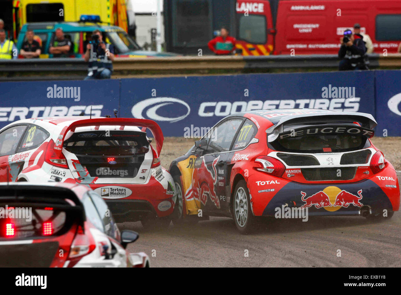 Lydden Hill, Canterbury, Kent, UK. 25 de mayo de 2015. El WRX Campeonatos del Mundo organizados en circuito Lydden Hill. 177- Andrew Jordan - Team Peugeot-Hansen - Peugeot 208 WRX © Acción, Más Deportes/Alamy Live News Foto de stock