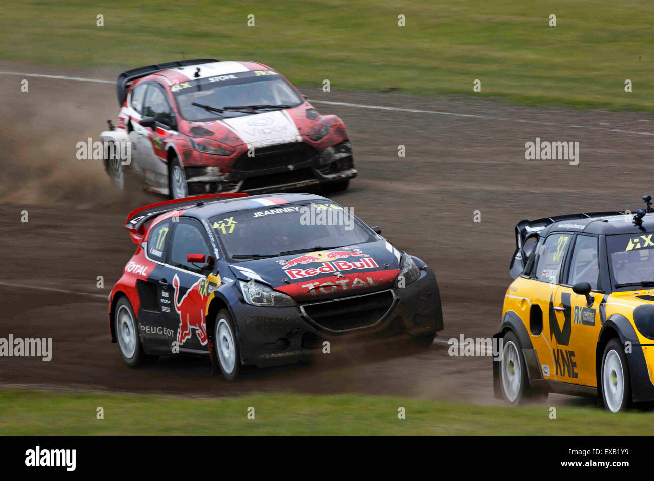 Lydden Hill, Canterbury, Kent, UK. 25 de mayo de 2015. El WRX Campeonatos del Mundo organizados en circuito Lydden Hill. 17- Davy Jeanney - Team Peugeot-Hansen - Peugeot 208 WRX © Acción, Más Deportes/Alamy Live News Foto de stock