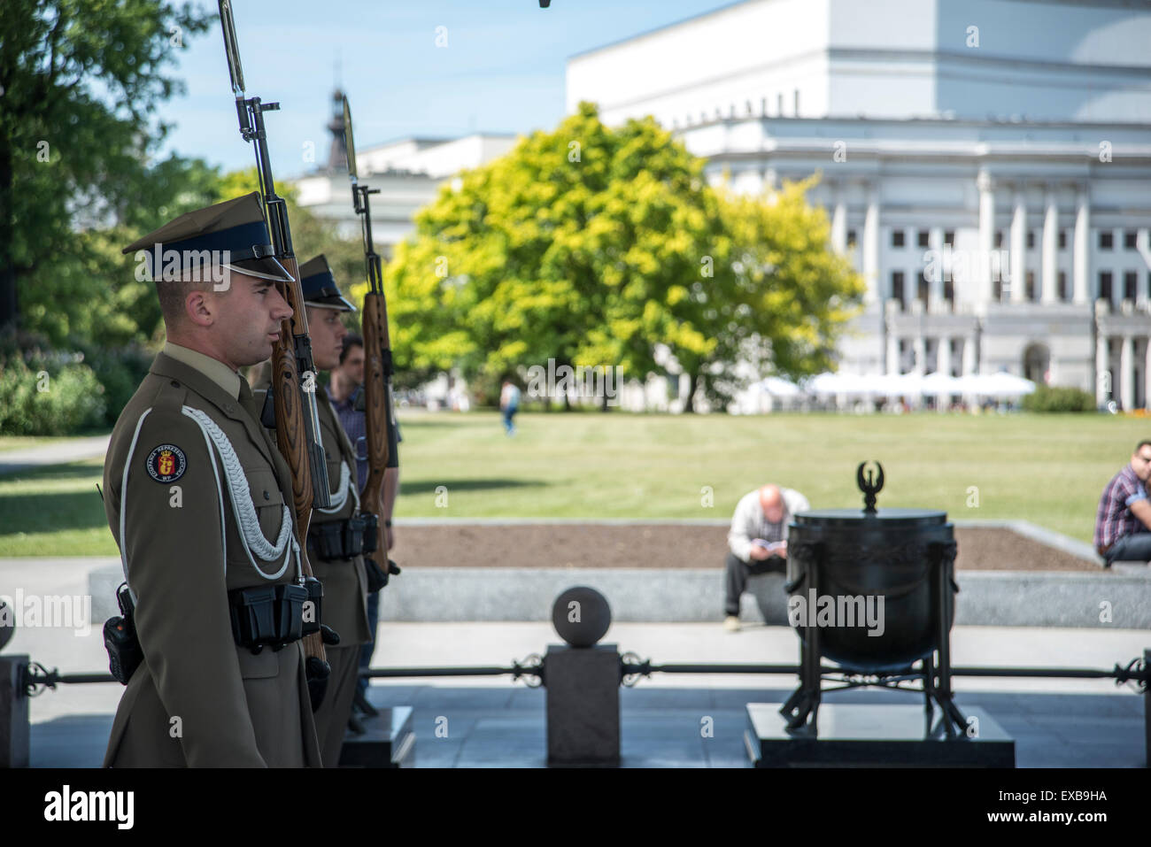 La Tumba del Soldado Desconocido en Varsovia Foto de stock