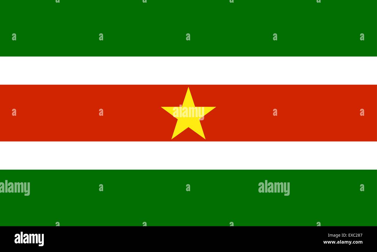 Bandera de Surinam Imagen Vector de stock Alamy