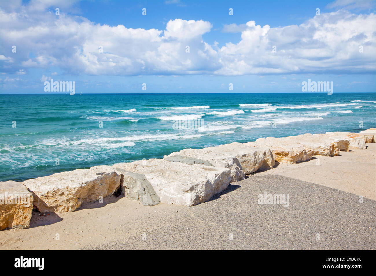 La costa de Tel Aviv. Foto de stock
