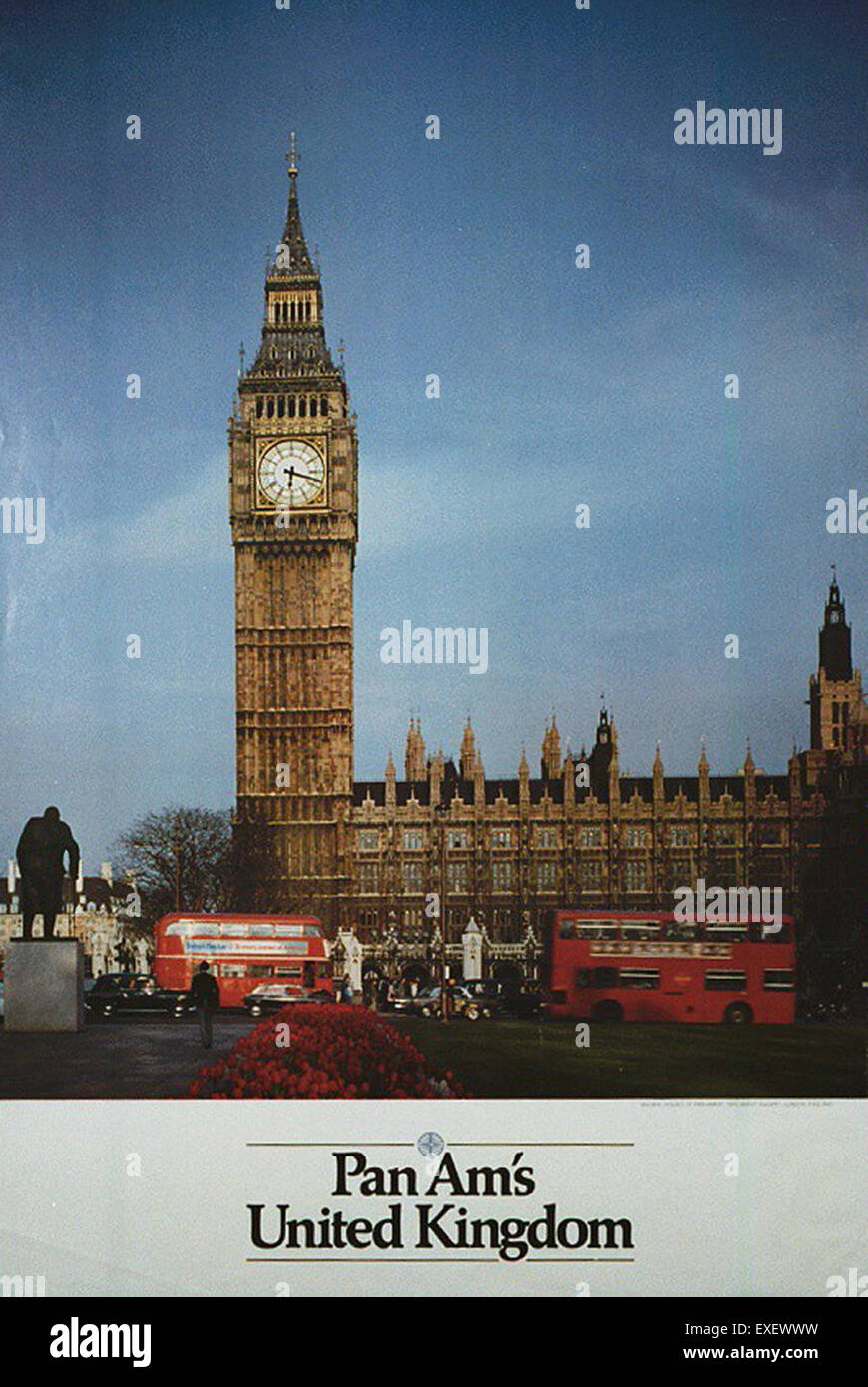 Cartel de PanAm, Reino Unido Foto de stock