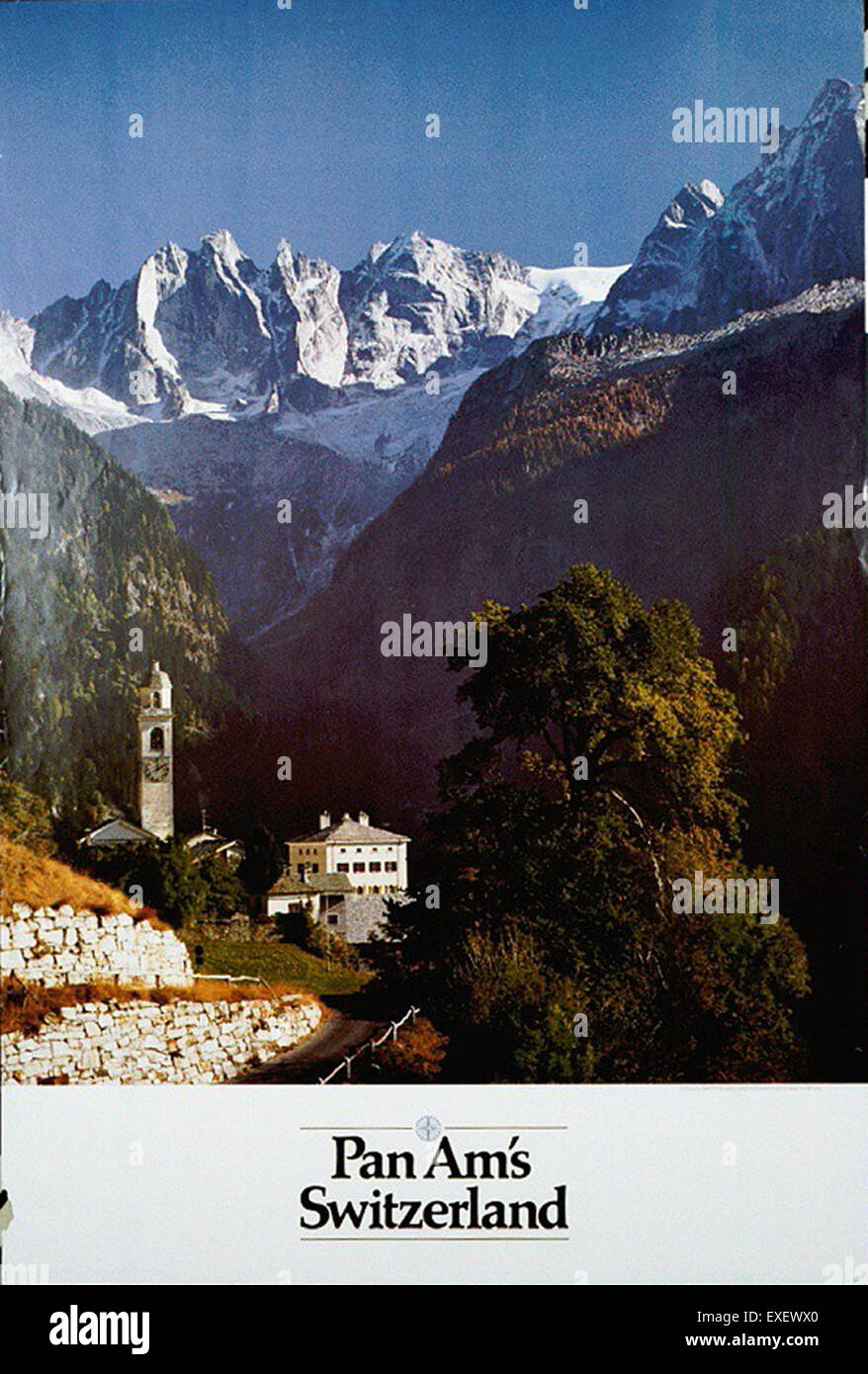 PanAm Suiza Poster Foto de stock