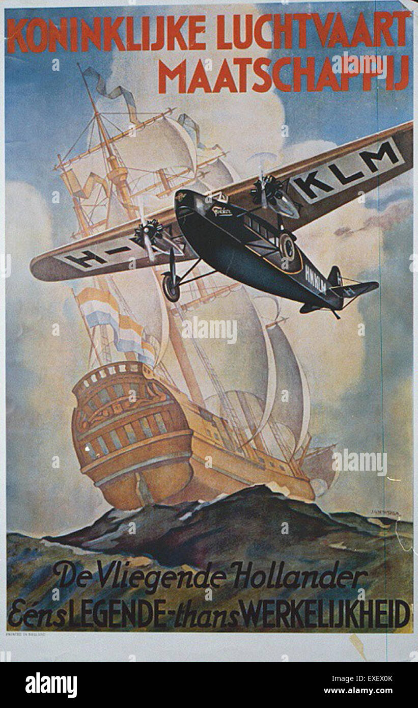 Cartel de nave KLM Foto de stock