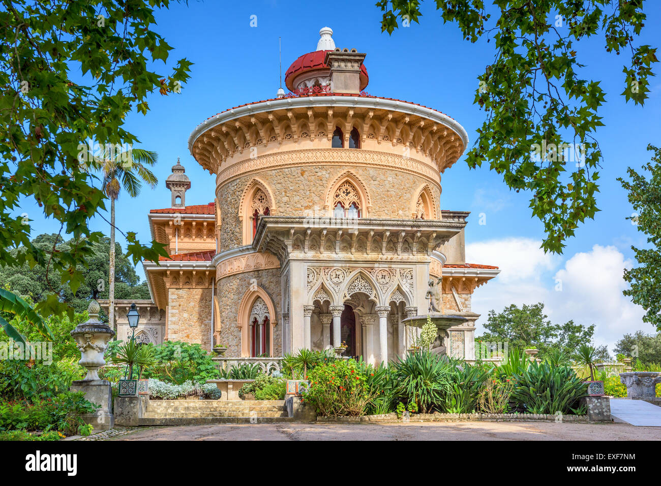 En Sintra (Portugal), el Palacio de Monserrate. Foto de stock