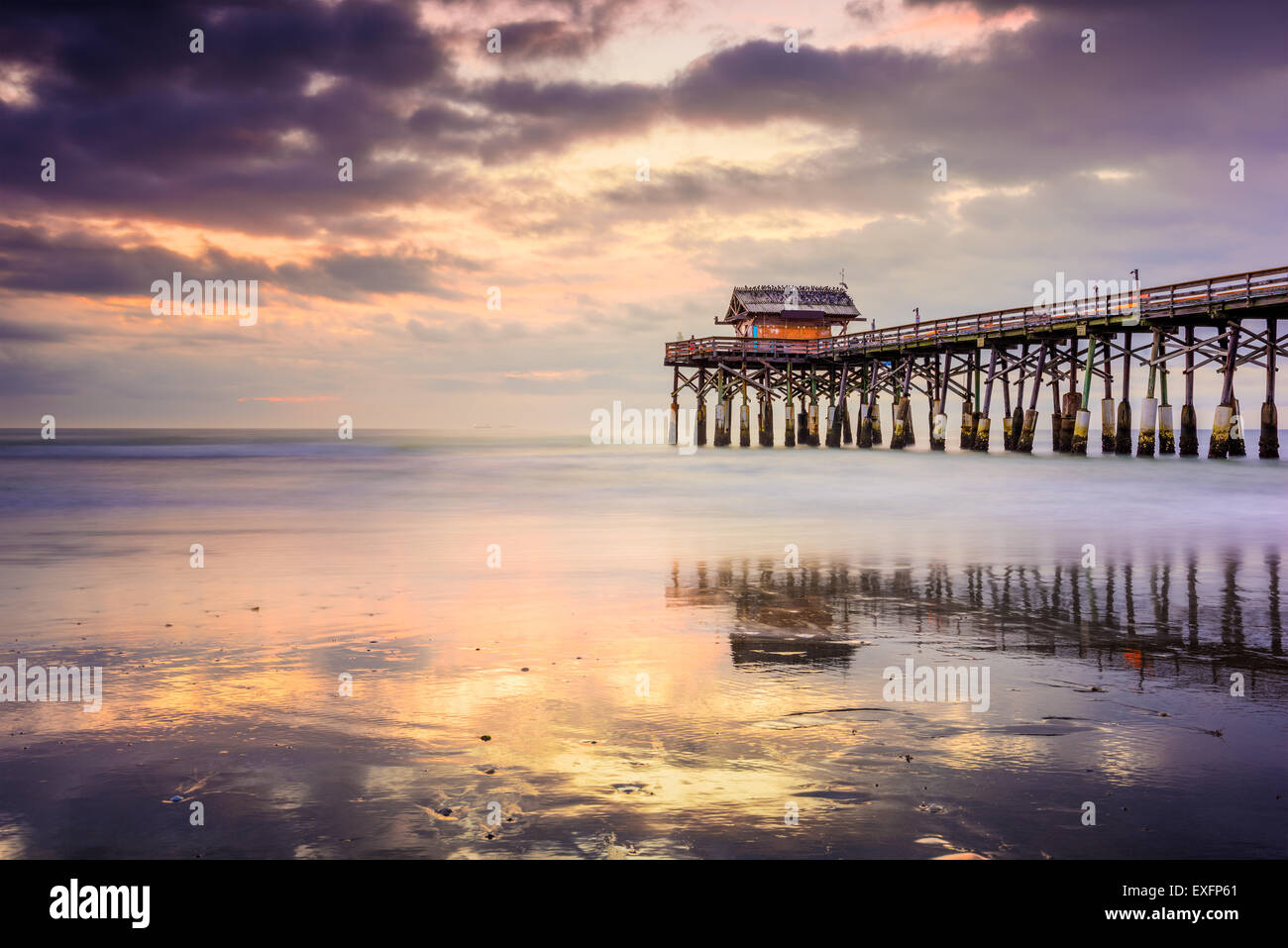 Cocoa Beach, Florida, EE.UU. en el muelle. Foto de stock