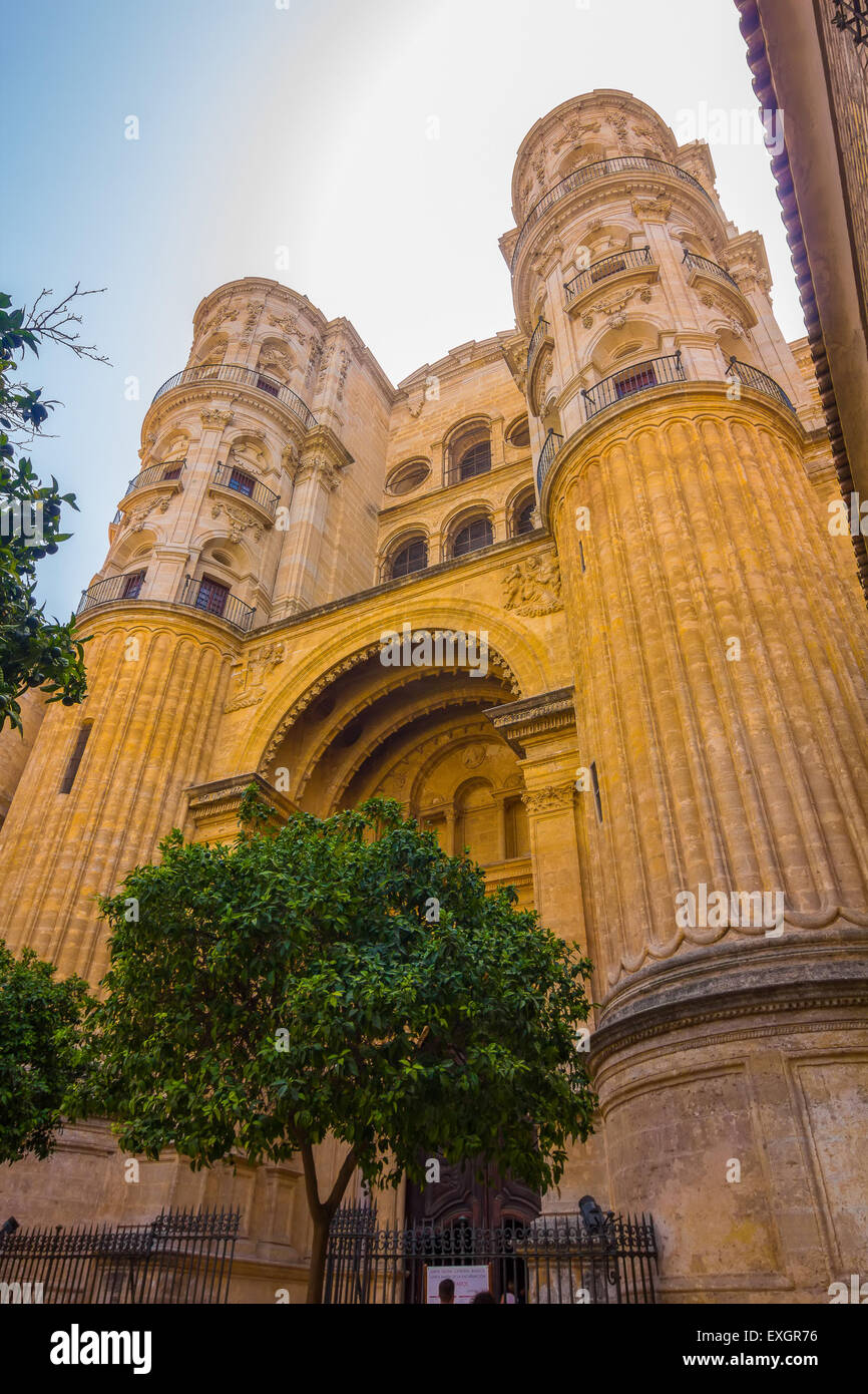 Catedral de la Encarnación en Málaga, España Foto de stock