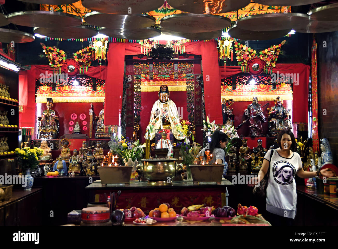 El templo Tin Hau Yau Ma Tei Kowloon Hong Kong China Foto de stock