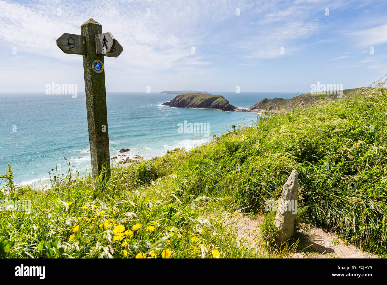La ruta costera de Pembrokeshire, Gales Foto de stock