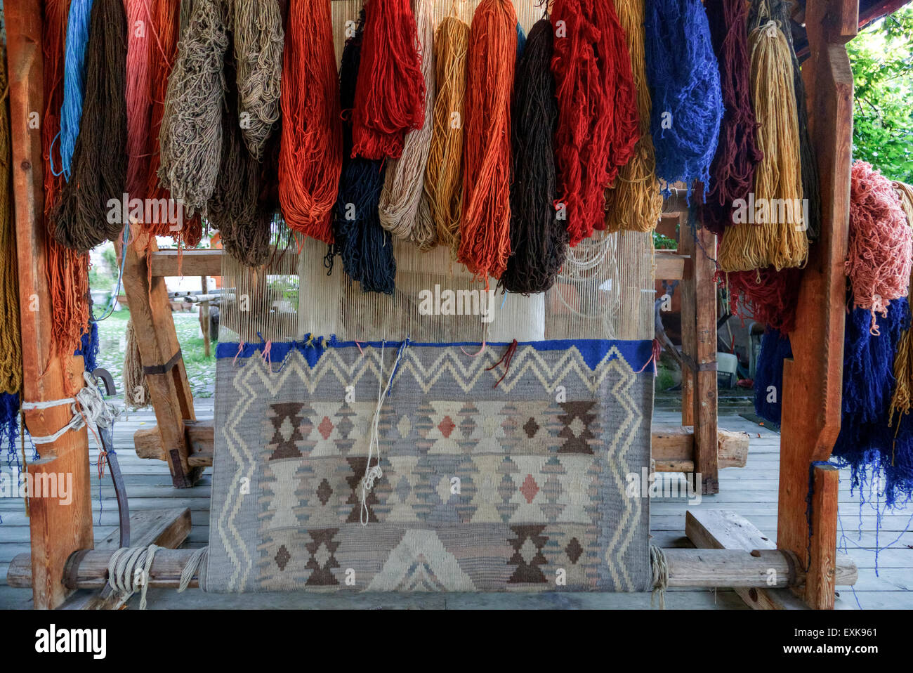Telar de alfombras turcas Foto de stock
